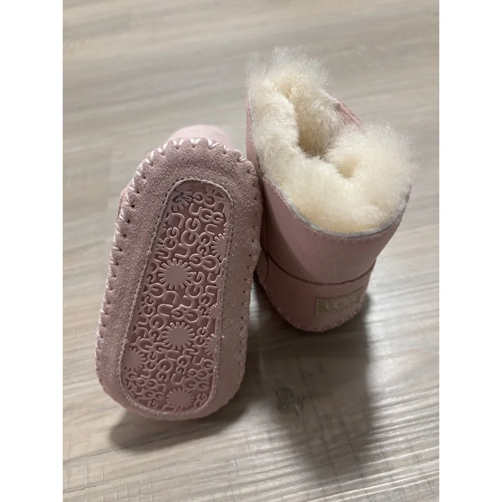 UGG Jesse Pink Suede Infant Boots 100519I Size 2/3 Baby Booties